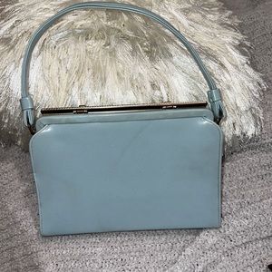 Vintage baby blue purse nice hardware